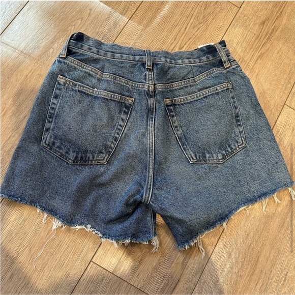 Agolde Parker Long Cutoff Denim Shorts - Picture 6 of 8